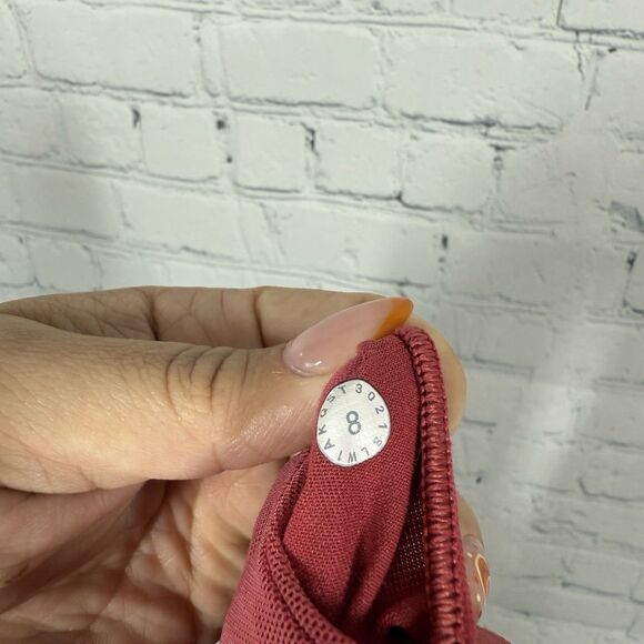 Lululemon Power Y Tank Top Size 8 Orange Racer Back Athleisure Athletic Gym - Picture 6 of 10